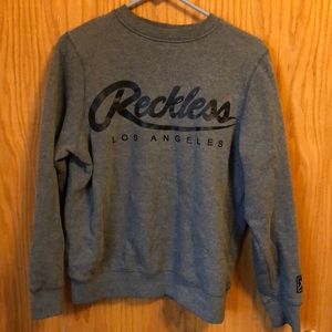 Gray Reckless Crewneck sweater